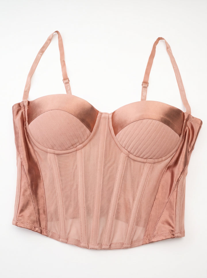 Coline Büstiyer Dantelli Mini Elbise - Pembe - Pembe detay 6