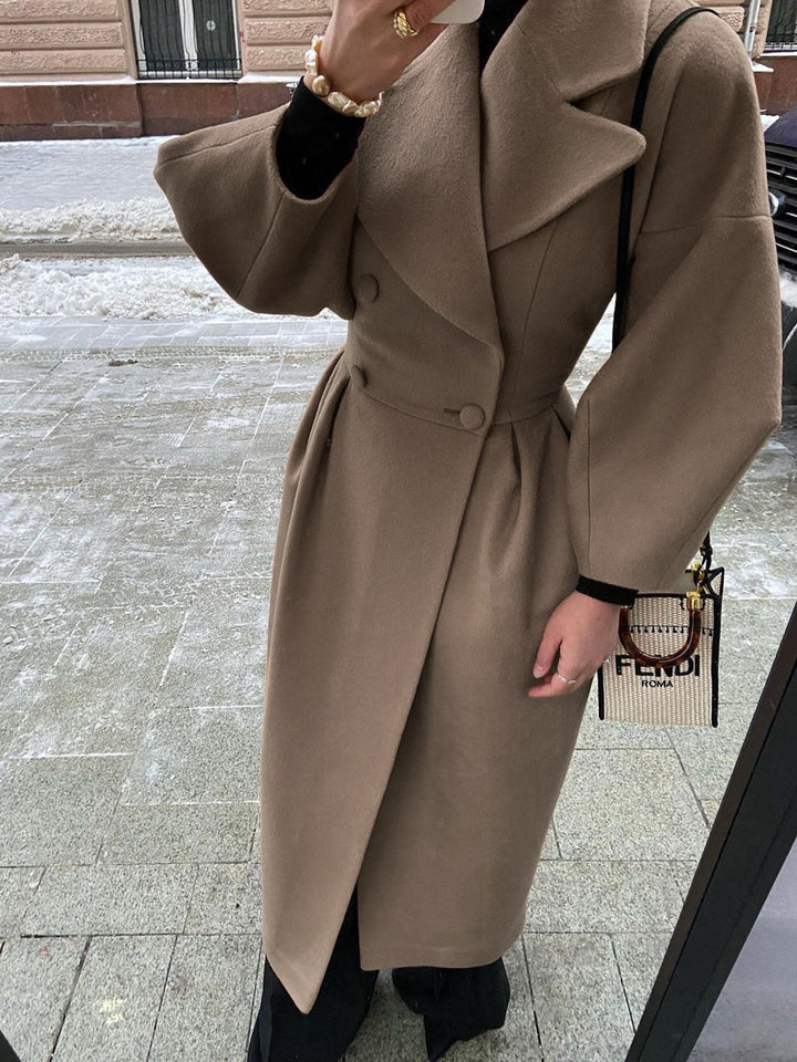Miss Paris Uzun Kol Trençkot Shift Kalıp Beyaz Görsel 10 - SvelteChic
