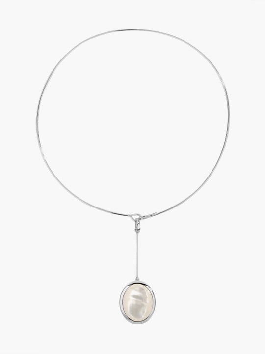 Barok İnci Kolye Sterling Silver Gümüş Ayar Detay Görünüm - SvelteChic