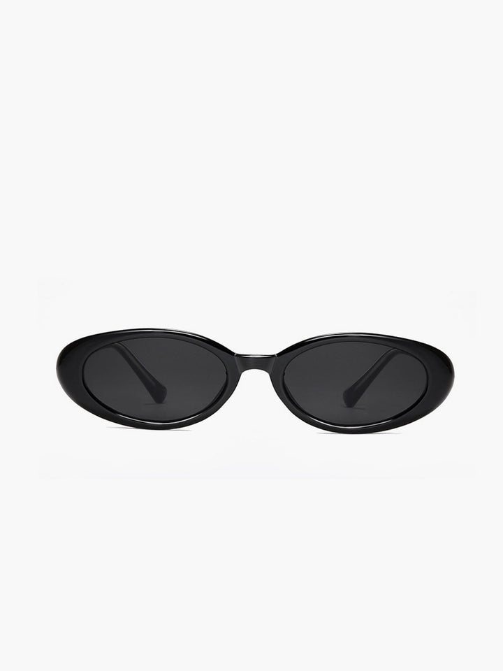 Vintage Oval Güneş Gözlüğü Siyah Retro Tasarım Görsel 4 - SvelteChic