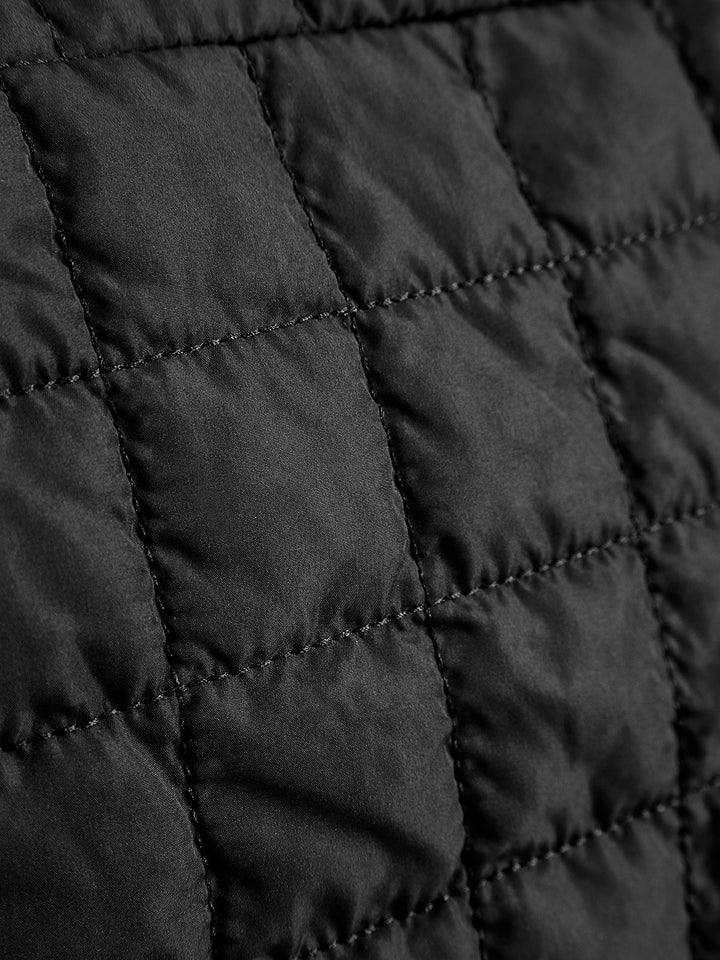 Ekose Büyük Puffer Omuz Çanta Siyah Bulut Model Görsel 7 - SvelteChic
