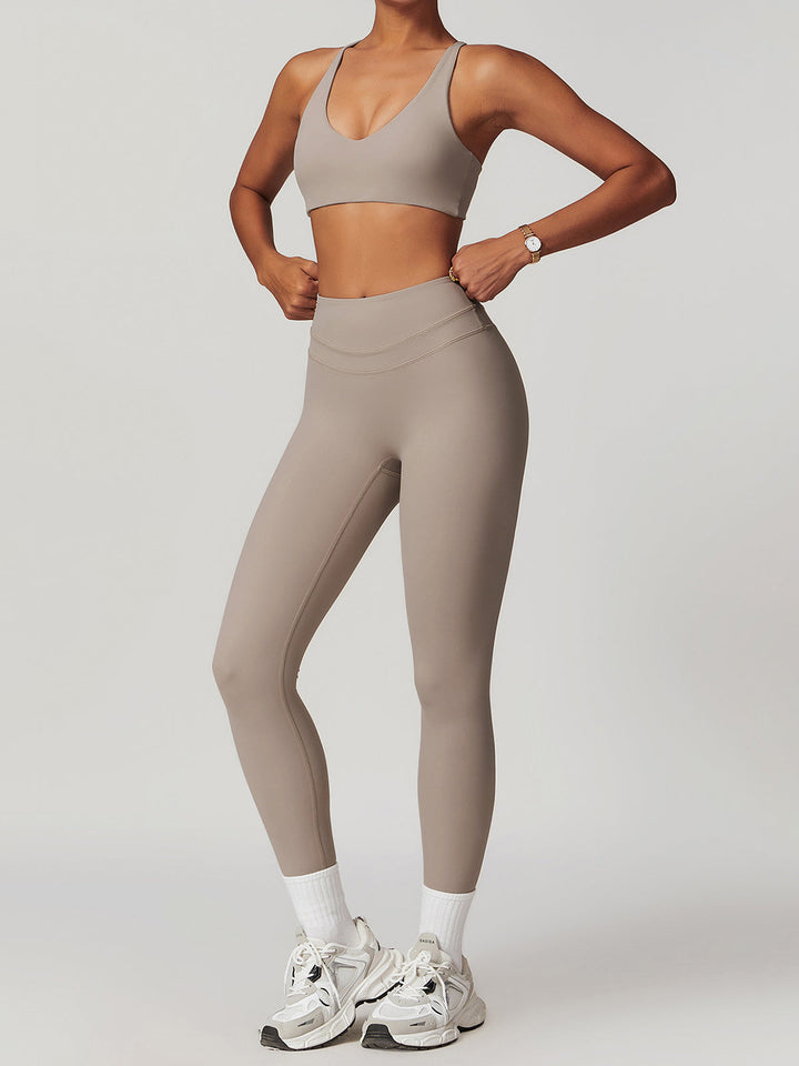 Yüksek Bel Spor Tayt Skinny Kesim Gri Görsel 4 - SvelteChic