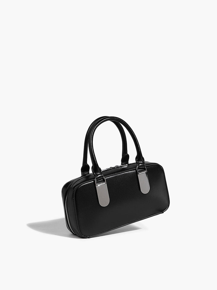 Vintage Yastık Görünümlü Tote Çanta Siyah Kombin - SvelteChic