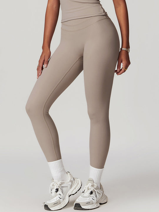 Yüksek Bel Spor Tayt Skinny Kesim Gri - SvelteChic Kadın Giyim