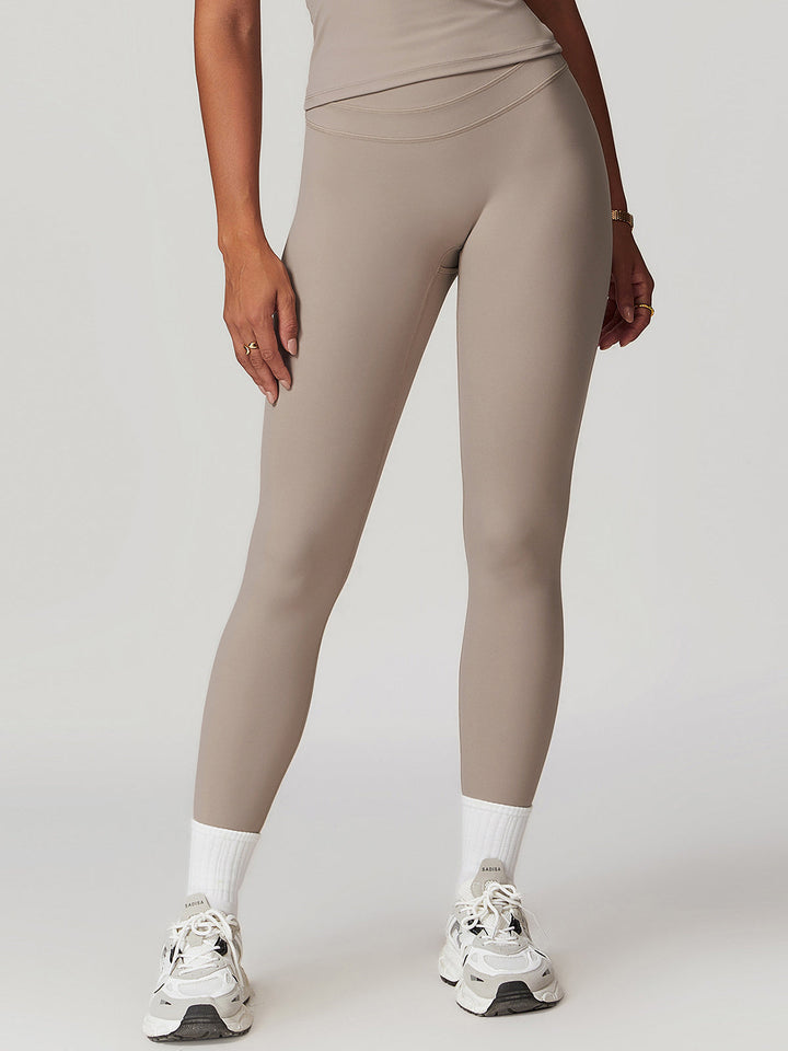 Yüksek Bel Spor Tayt Skinny Kesim Gri Kombin - SvelteChic