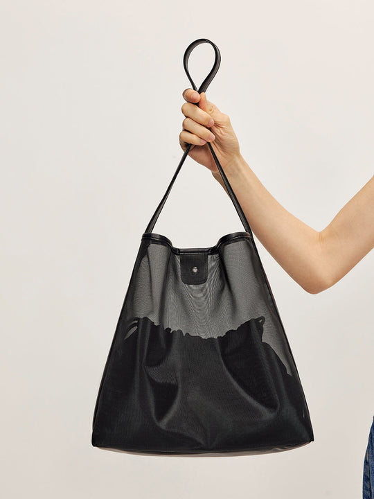 Minimalist 2'si 1 Arada Omuz Çantası Siyah - SvelteChic Kadın Giyim