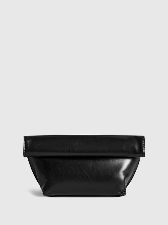 Minimalist Yuvarlak Kenar Zarf Clutch Çantası Siyah - SvelteChic Kadın Giyim