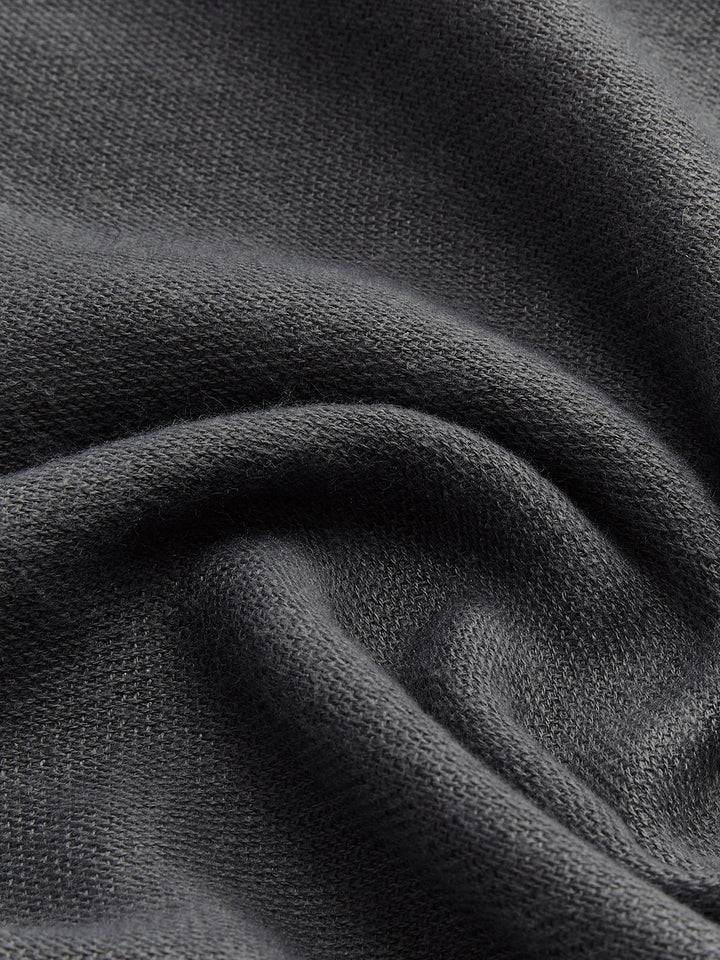 Çok Amaçlı Düz Şal Gri Oversize Kesim Görsel 4 - SvelteChic
