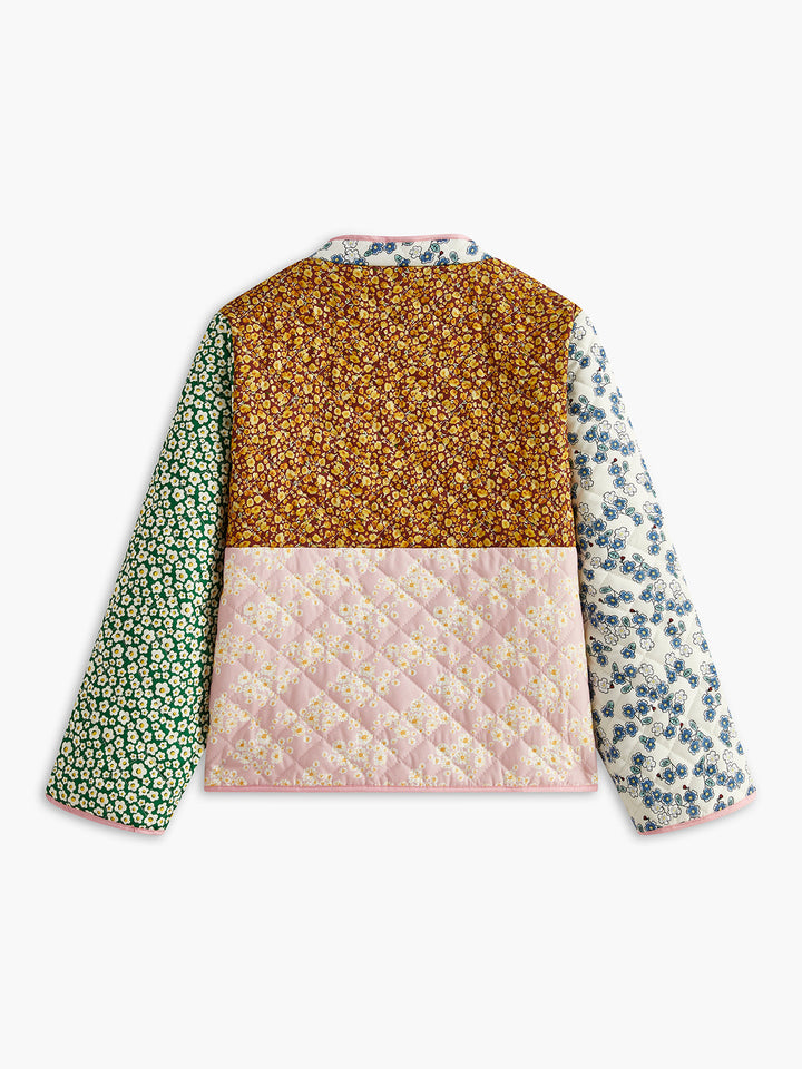 Açık Patchwork Ceket Uzun Kol Çok Renkli Dokuma Görsel 7 - SvelteChic
