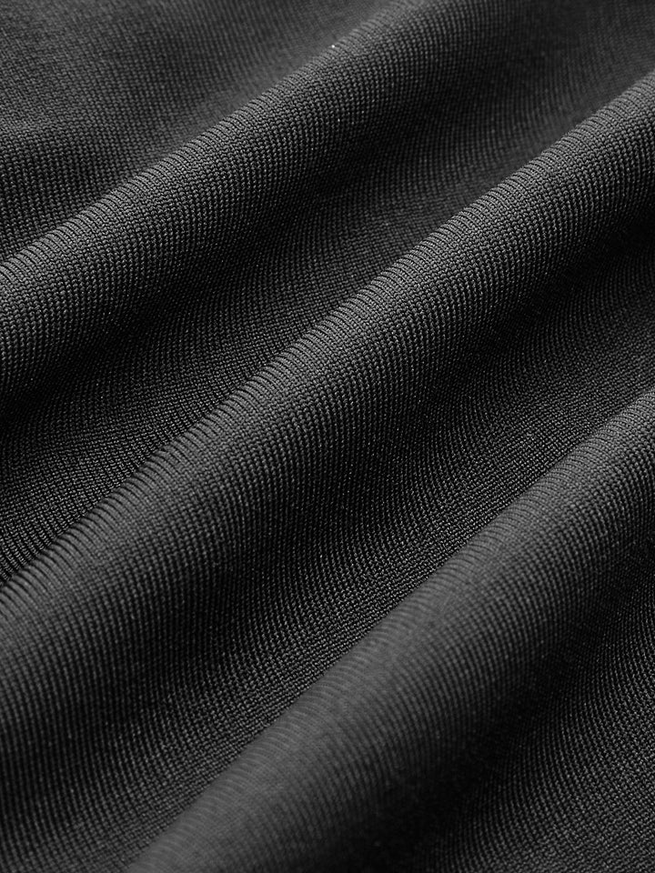 Kısa Kesim Dantel Panelli Korse Bluz Siyah Uzun Kollu Görsel 6 - SvelteChic