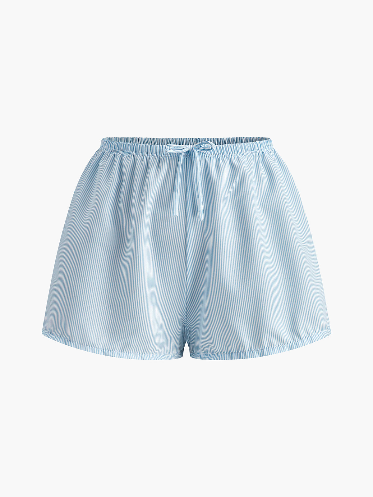 Çizgili Bikini Takımı Şort Kırmızı Halter Yaka · 3