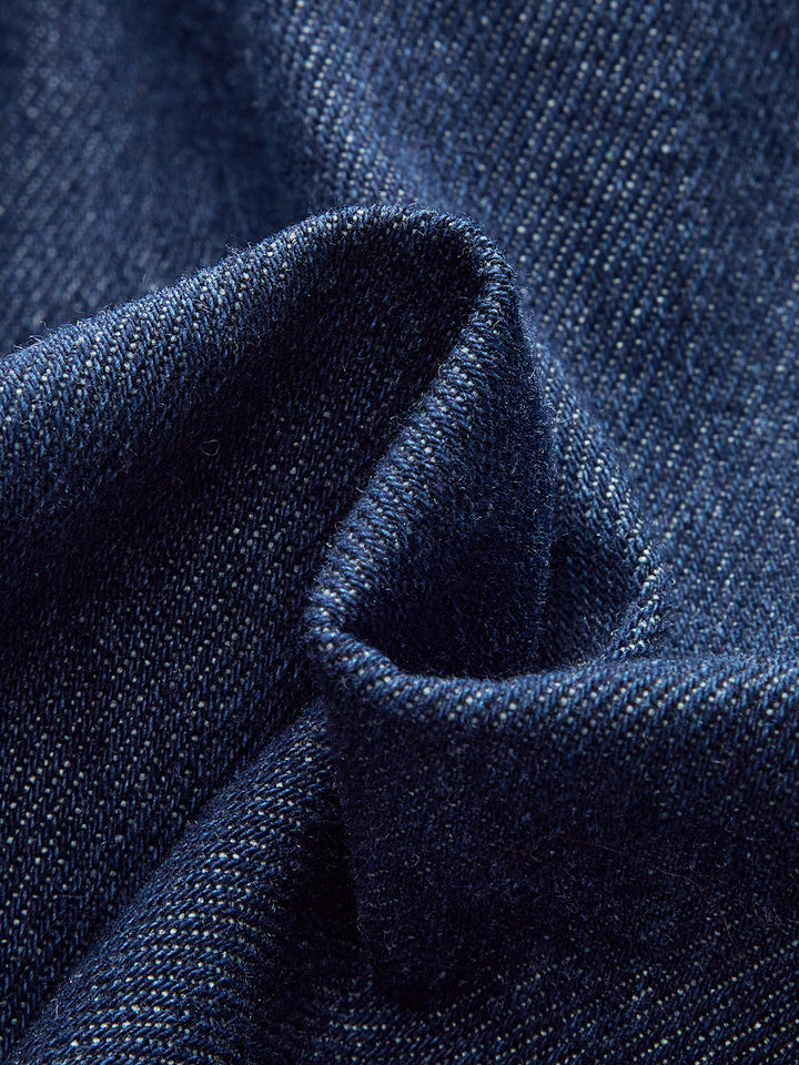 Şık Denim Kısa Takım Cep Detaylı Lacivert Görsel 7 - SvelteChic