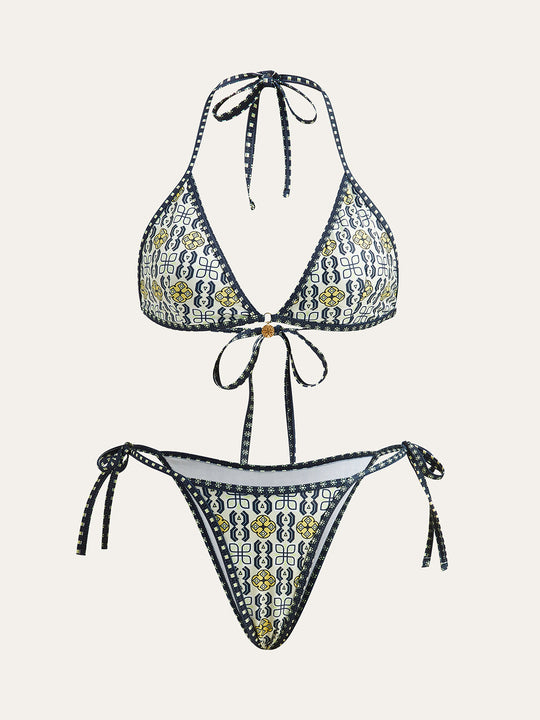 Desenli Halter Bikini Takımı Çok Renkli Jarse - SvelteChic Kadın Giyim