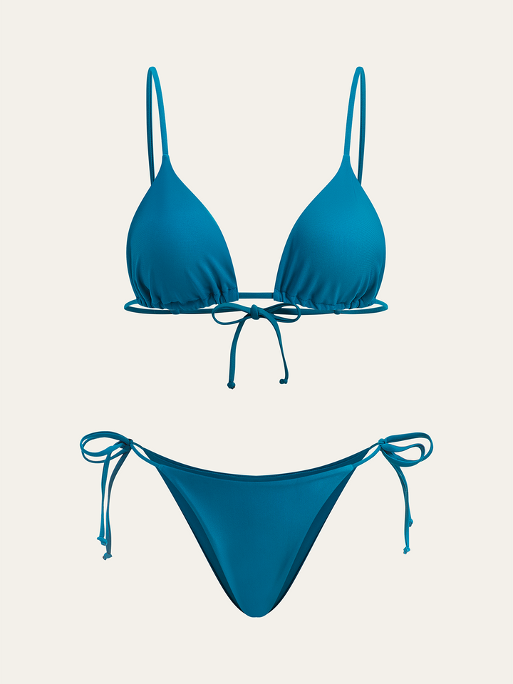 Üçgen Bikini Takımı Lacivert İki Alt Stili Görsel 4 - SvelteChic