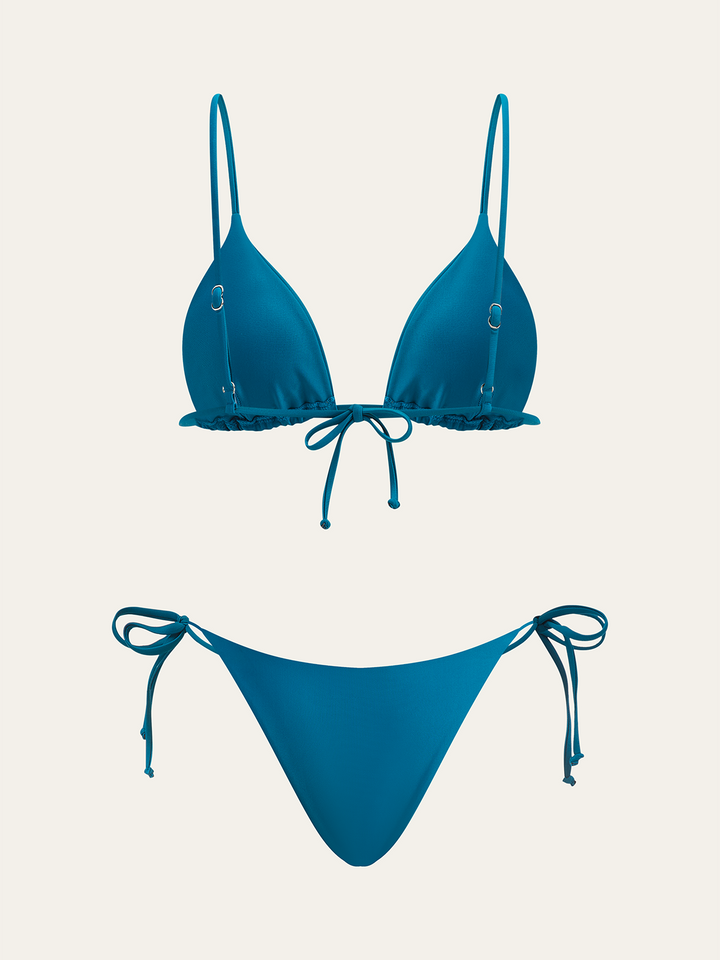 Üçgen Bikini Takımı Lacivert İki Alt Stili Görsel 5 - SvelteChic