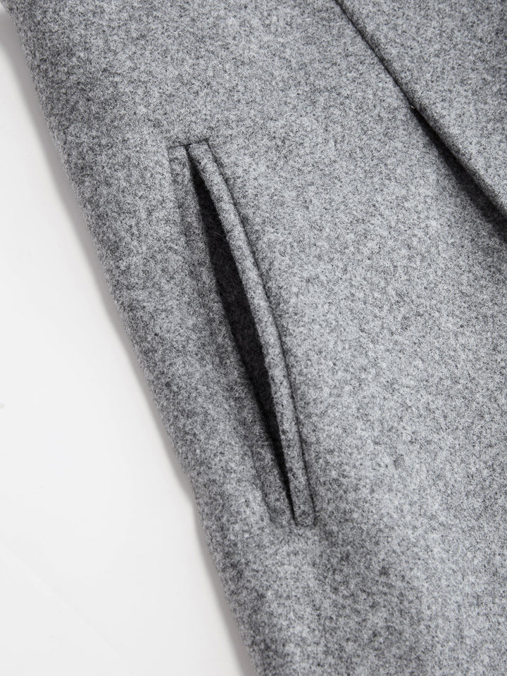 Tweed Blazer Pileli Etek Takımı Gri Regular Fit Görsel 8 - SvelteChic