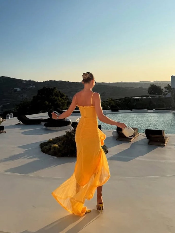 Ruby Fırfırlı Maxi Dress