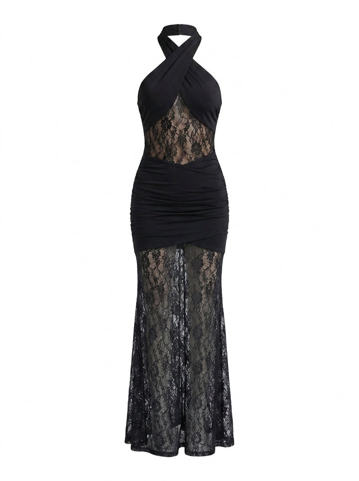 Dantel Detaylı Maxi Dress