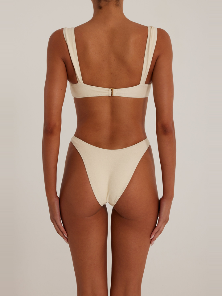Straplez Bandeau Bikini Üstü - Krem - Krem detay